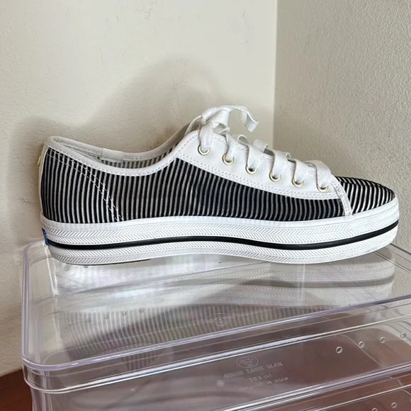 Women's Keds Kate Spade Shoes, 9.5, Black & White - Picture 5 of 11